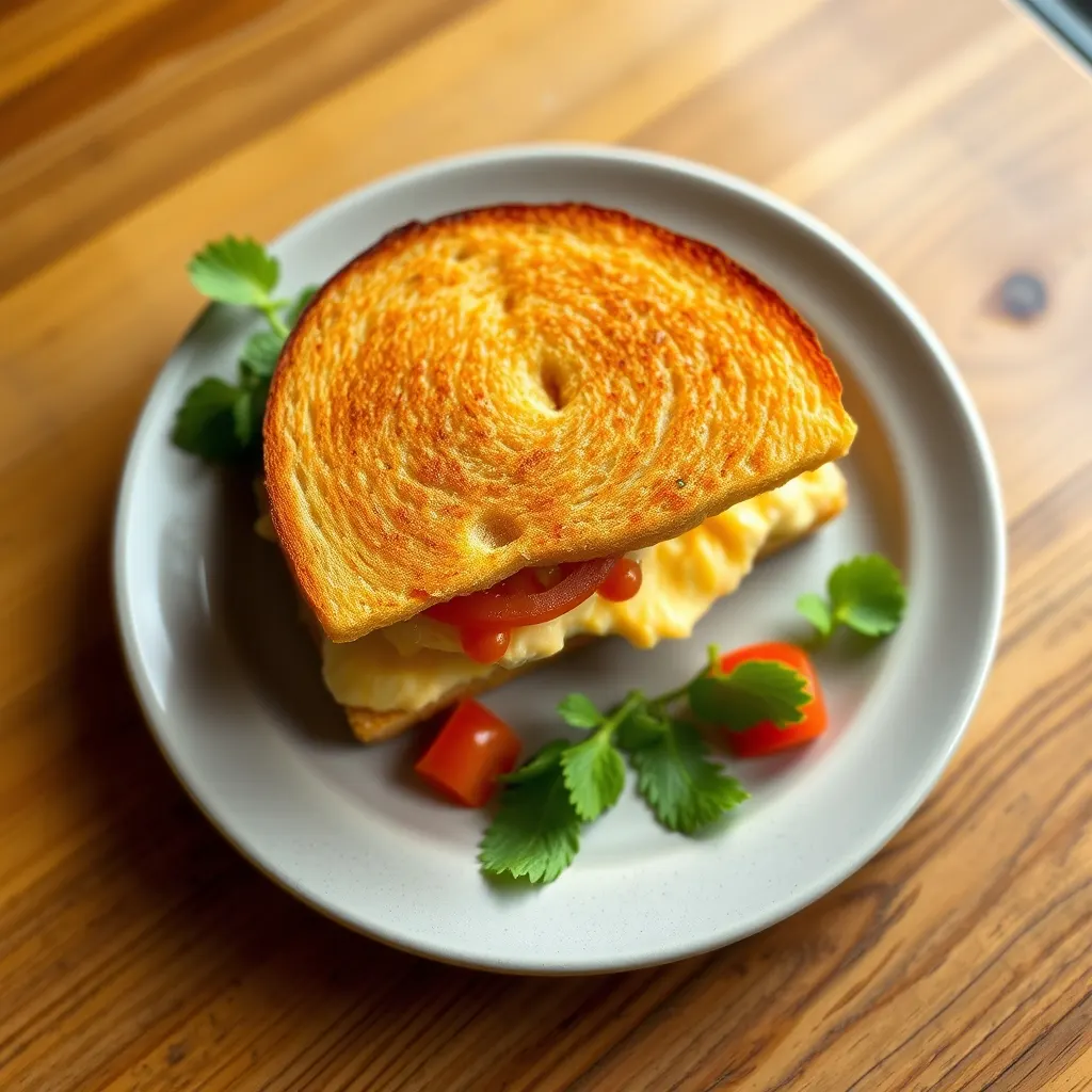 AI-generated illustration of Pimento Cheese Sandwich with Tomato
