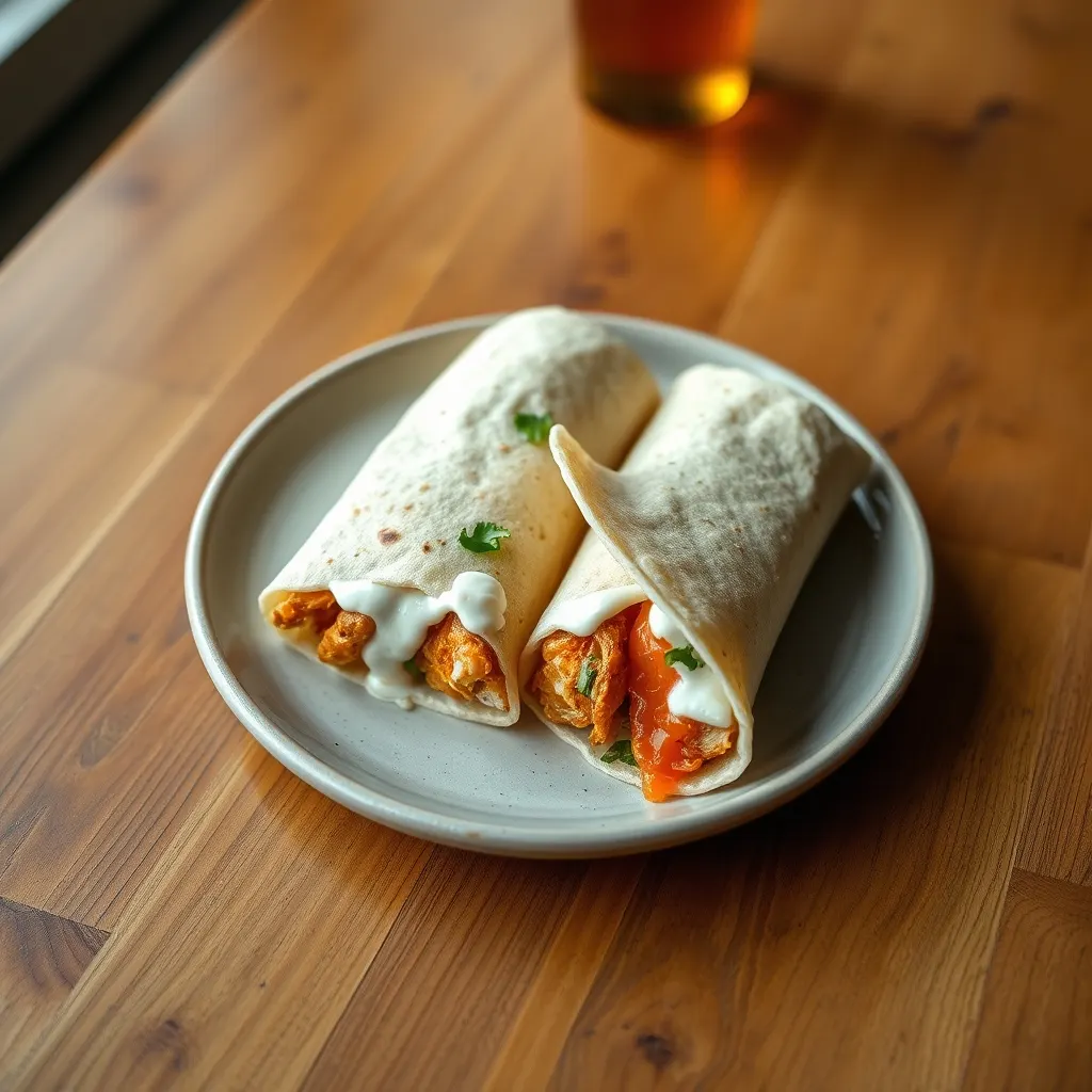 AI-generated illustration of Buffalo Chicken Wrap