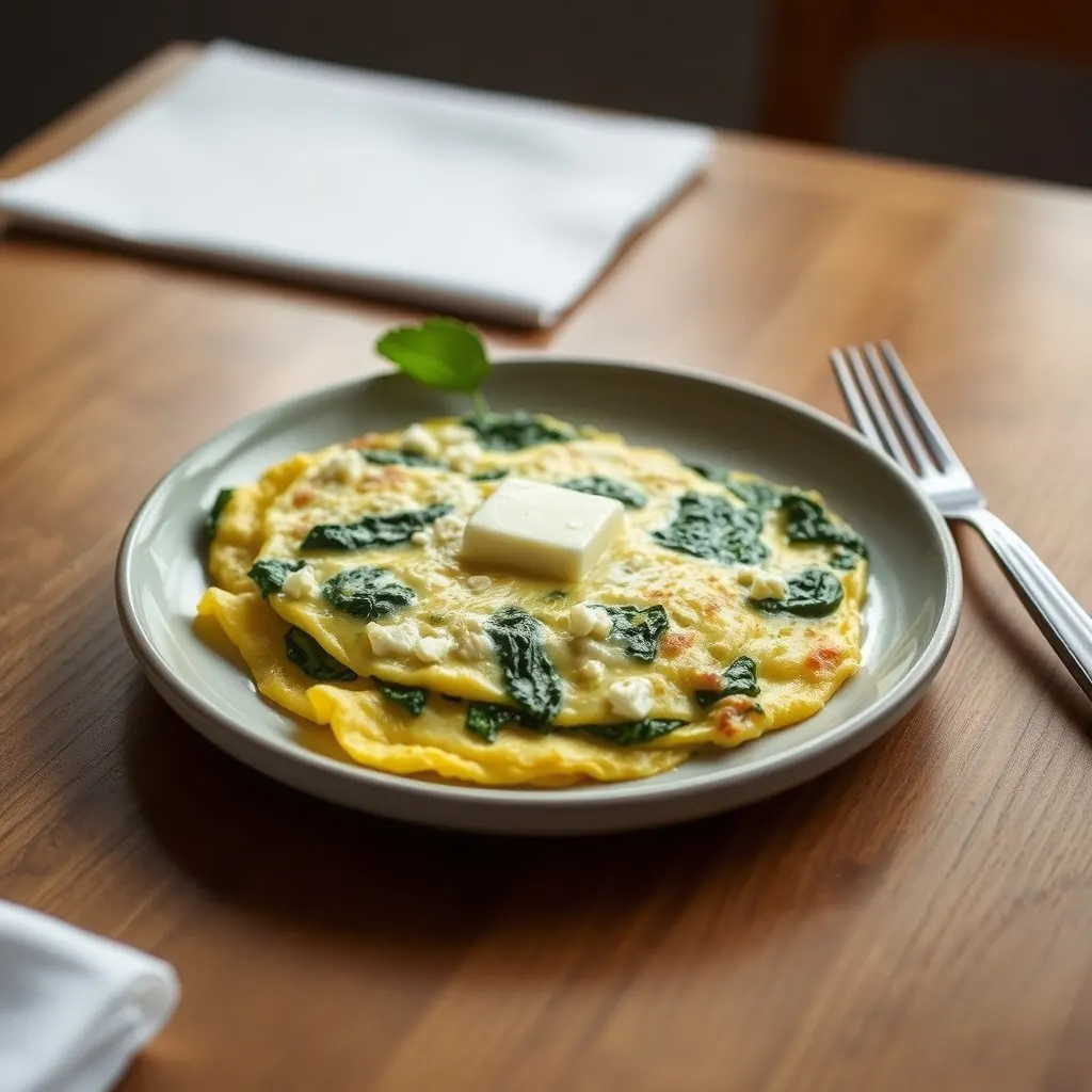 AI-generated illustration of Spinach and Feta Omelette