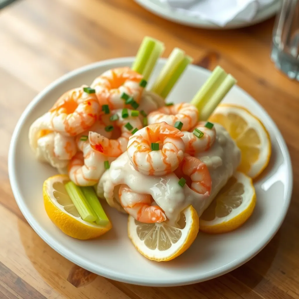 AI-generated illustration of Shrimp Roll with Lemon and Celery