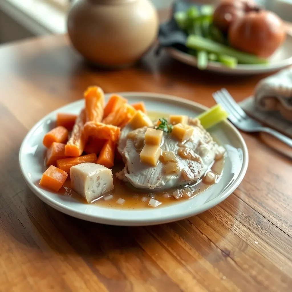 AI-generated illustration of Roast Turkey Breast with Pan Gravy