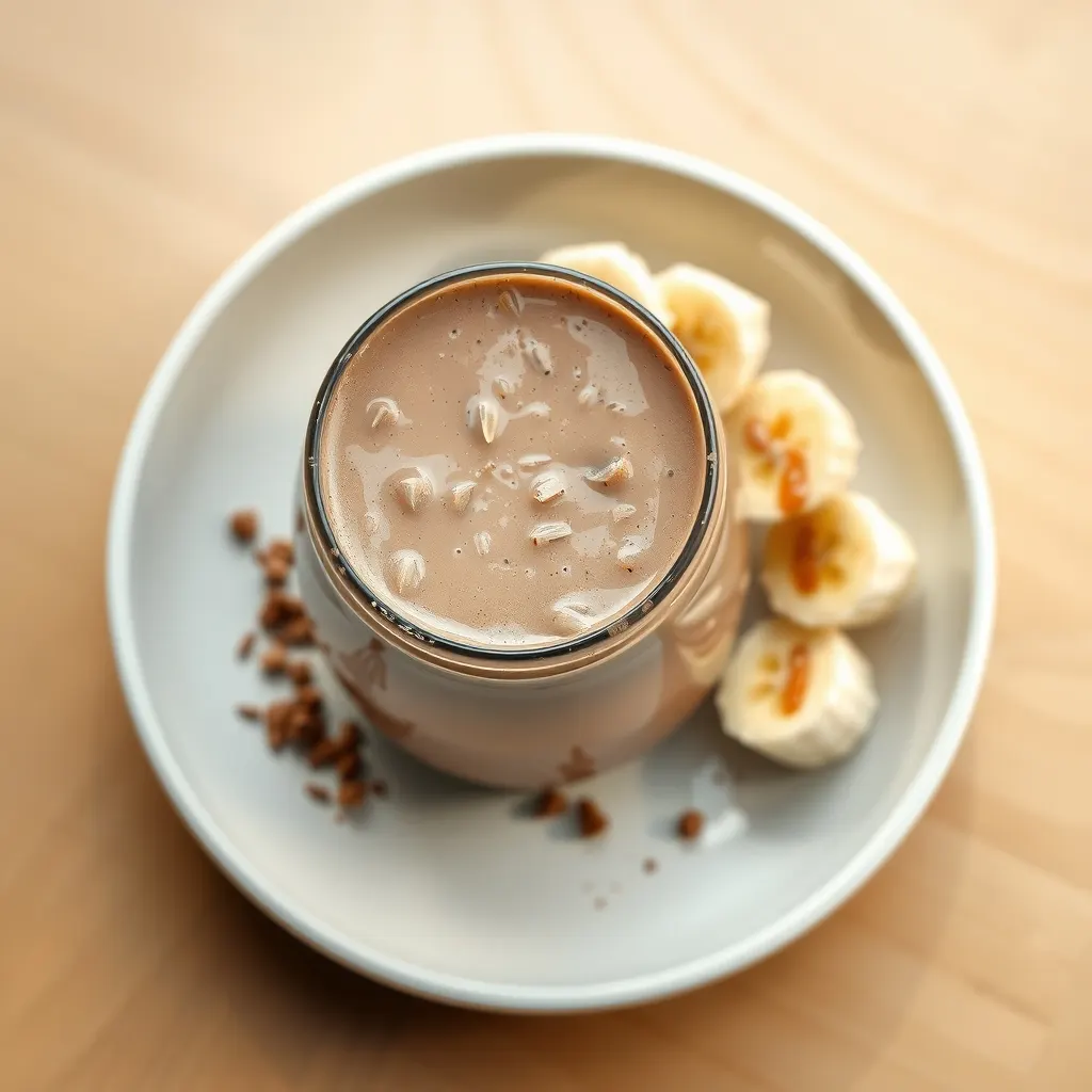 AI-generated illustration of Chocolate Peanut Butter Protein Smoothie