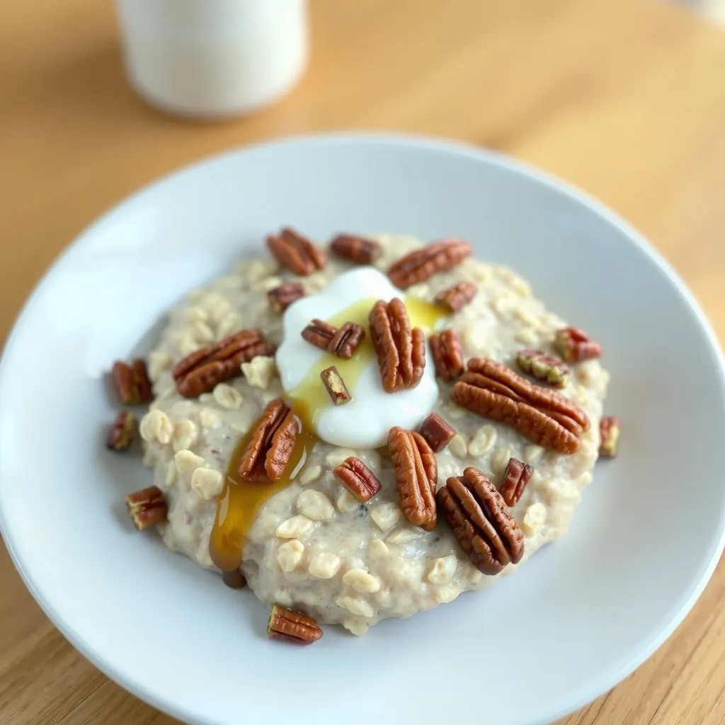 AI-generated illustration of Maple Pecan Overnight Oats