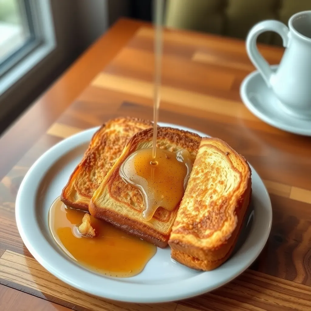 AI-generated illustration of Cinnamon French Toast with Maple Syrup